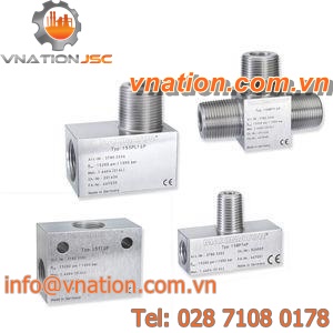 bulkhead fitting / male / threaded / cross