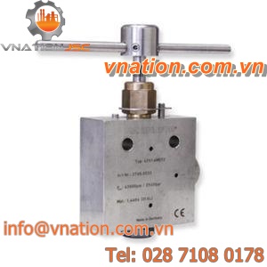 poppet valve / manual / regulating / for gas