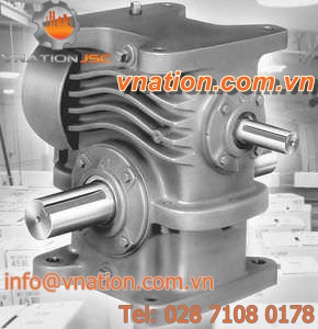 worm gear reducer / orthogonal / vertical output shaft / transmission