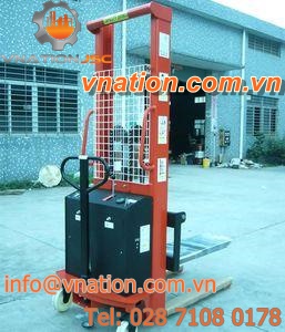 electric stacker truck / walk-behind / for containers