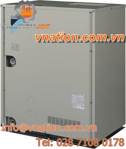 outdoor cabinet air conditioner / compact / water-cooled / vertical