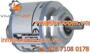 incremental rotary encoder / optical / solid-shaft / screw-flange