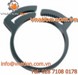 hose clamp with double toothed jaws / nylon