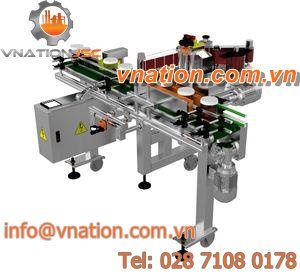 automatic labelling machine / side / for self-adhesive labels / for cylindrical products