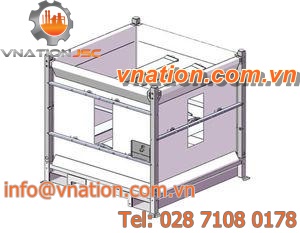 mobile silo / stainless steel / for hygienic applications