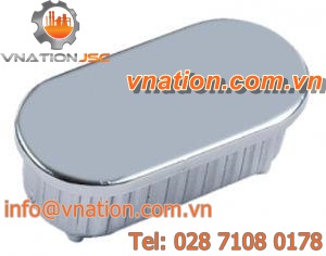 press-in insert / ABS / chrome / oval