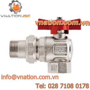 ball valve / manual / for water / angle seat