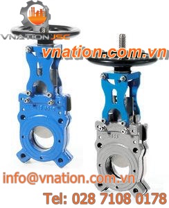 knife gate valve / handwheel / regulating / for water