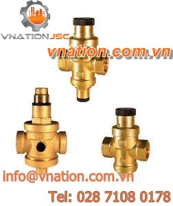 piston valve / pressure reducing / for water / threaded