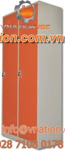 security cabinet / free-standing / hinged door / galvanized steel