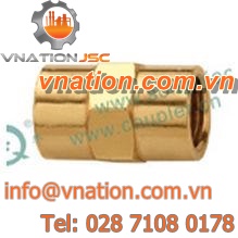 tube fitting / threaded / straight / brass