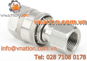 threaded fitting / straight / galvanized steel / brass