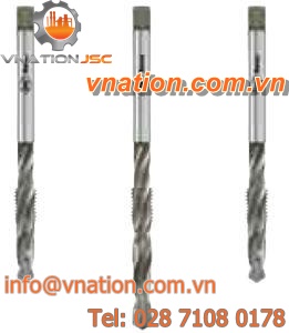 solid drill bit / for brass / for steel / tapping