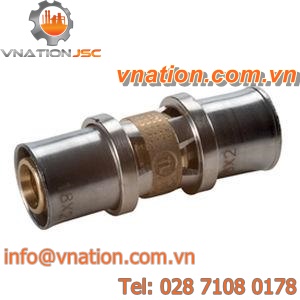 crimp fitting / straight / brass / for pipes