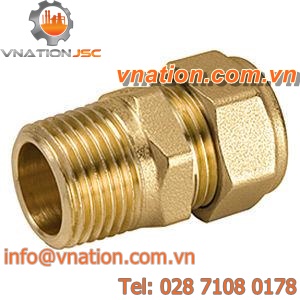 male fitting / cutting ring / threaded / straight