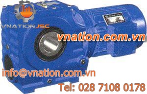 AC gear-motor / hollow-shaft / right-angle / worm