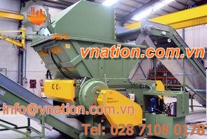 blade pre-crusher / waste / horizontal / low-speed