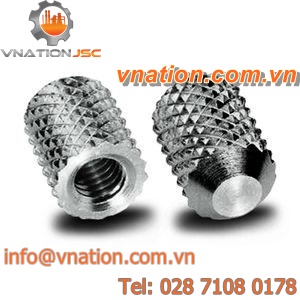 threaded insert / knurled / metal / aluminum