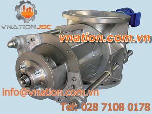 round-flange rotary valve / for bulk materials / powder / for food