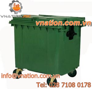 plastic waste container / for urban waste / mobile
