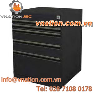 storage cabinet / free-standing / 5-drawer / metal