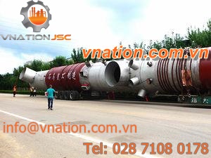 stripping vessel / washing / stainless steel / horizontal