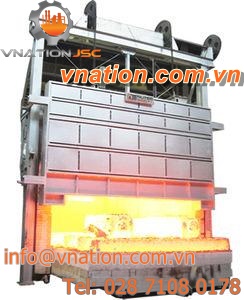 car bottom furnace / electric / for forging