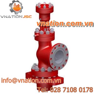 diaphragm safety valve / for steam / flange