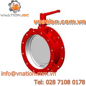 butterfly valve / lever / regulating / for gas