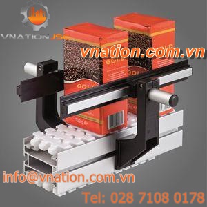 slat conveyor / for the food industry / for boxes / aluminum