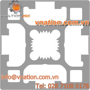 aluminum profile / construction / closed / heavy-duty