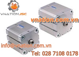 pneumatic cylinder / double-acting / compact / steel