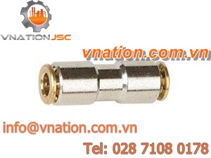 push-in fitting / straight / brass / for tubes