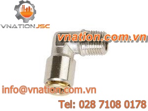 push-in fitting / elbow / brass / for tubes