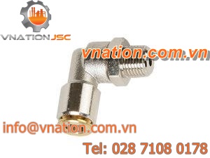 push-in fitting / 90? angle / for tubes / swivel