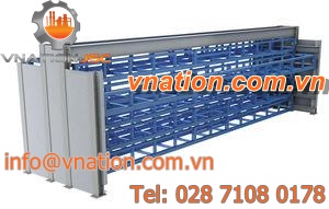 pipe shelving / for profiles / for long items / compact
