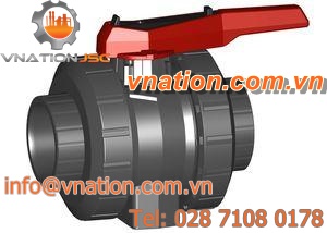 ball valve / lever / control / for water
