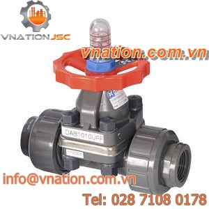 diaphragm valve / manual / flow-control / flange