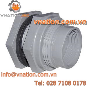 threaded fitting / bulkhead / plastic
