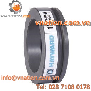 compression fitting / bulkhead / PVC / spring