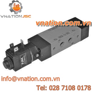 spring-return solenoid valve / 5/2-way / pneumatic