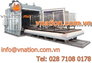 tempering furnace / car bottom / electric / air circulating