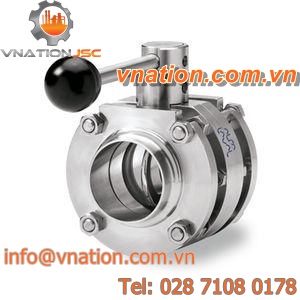 butterfly valve / manual / flow control / stainless steel