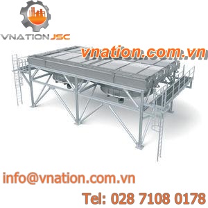 finned tube heat exchanger / titanium / aluminum / air-cooled