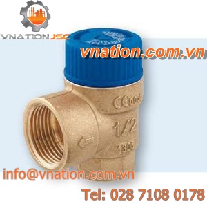 diaphragm safety valve / for water / brass