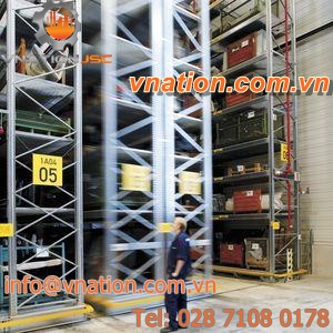 pallet shelving / mobile / for heavy loads / for warehouses
