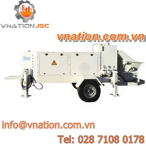 trailer-mounted concrete pump / for mining applications