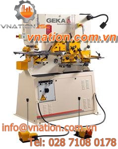 hydraulic punching and shearing machine / manual / for bars
