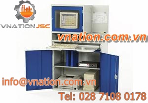 data cabinet / free-standing / hinged door / steel