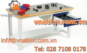 wooden workbench / with drawer / for heavy loads